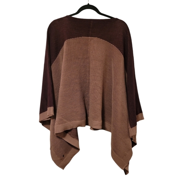 Lululemon It All Lines Up Poncho Garnet / Spanish Oak One Size Wrap Scarf Cape - Picture 5 of 7